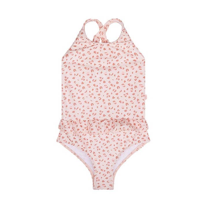 Swim Essentials | Leopard Oudroze Meisjes UV Badpak for wholesale by Swim Essentials