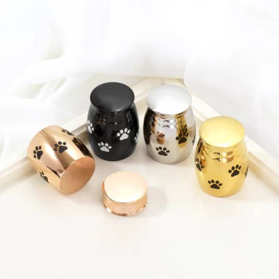 Anavia - Wholesale Urn - Paw Print Mini Urn Stainless Steel Memorial Ashes Holder9