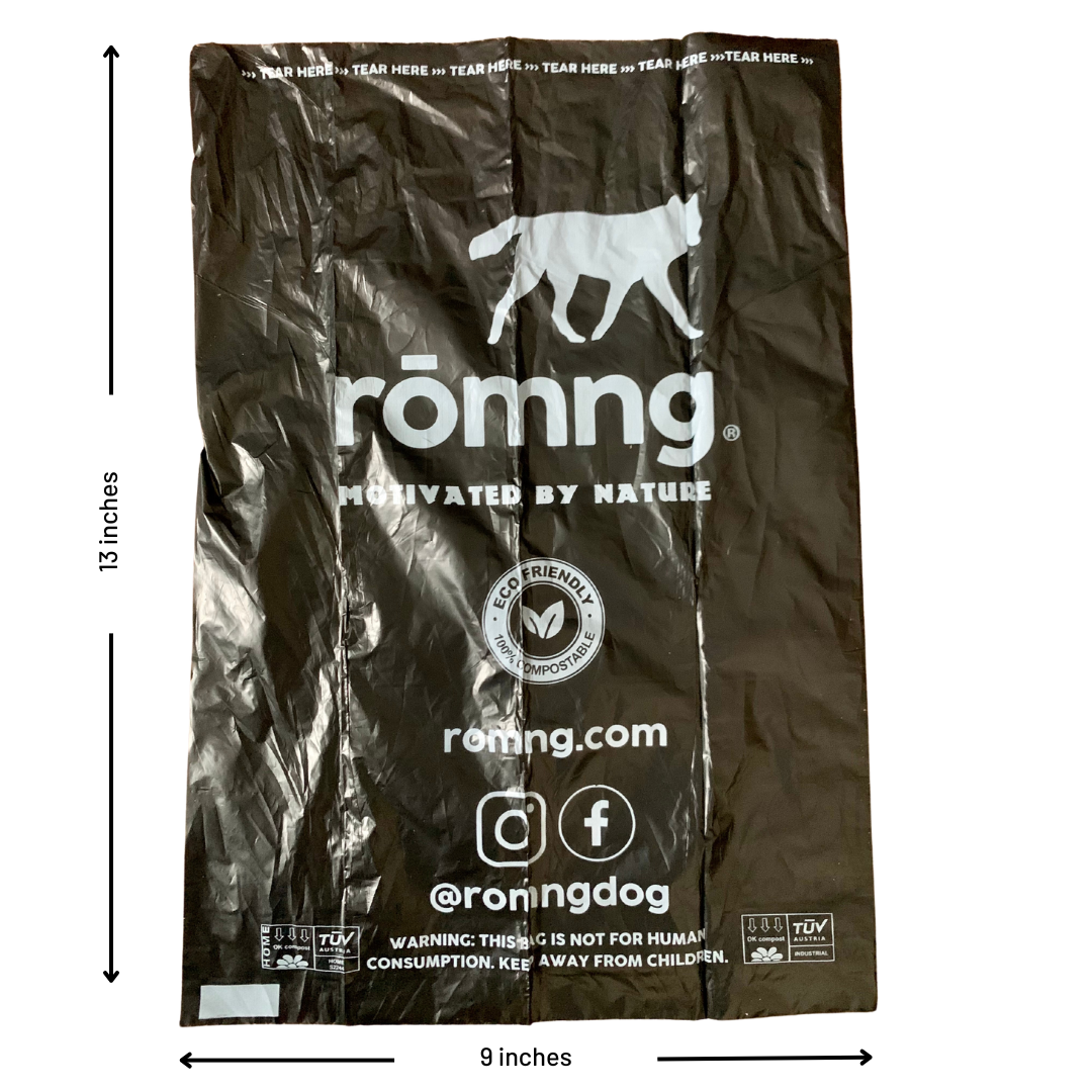 rōmng – Großhandel Kotbeutel – Pflanzliche kompostierbare Poop Bag Einzelrollen5