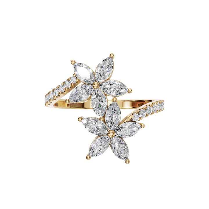 14k guld diamantring, stabelbar ring, diamantring for engroshandel hos PureYou Jewelry