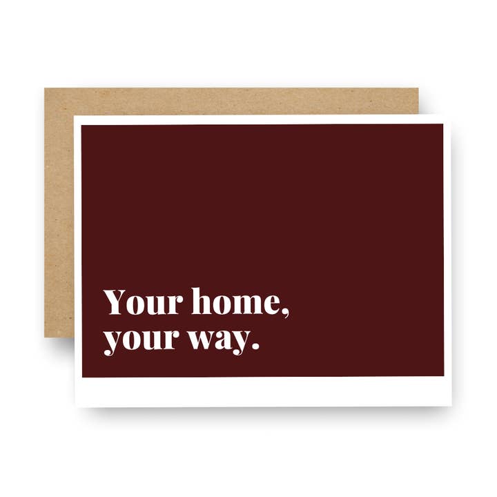 Jouw huis, jouw manier Notecard voor wholesale door Careerlog