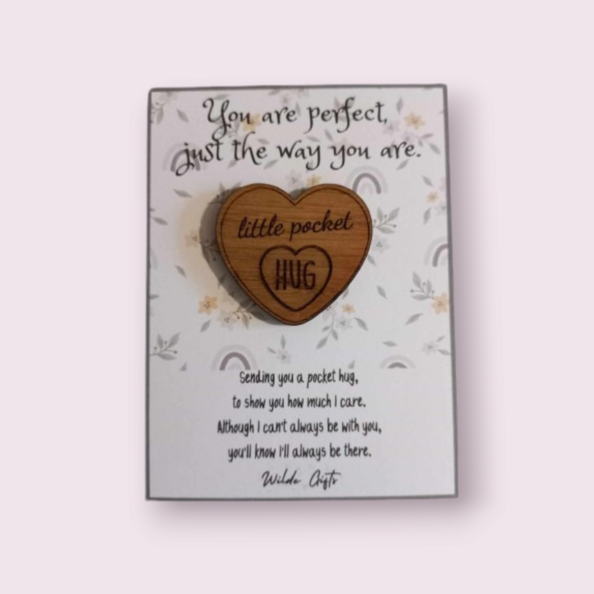 Wilde Gifts UK - Vente Jeton/pièce de collection - Tu es un câlin de poche en chêne parfait0