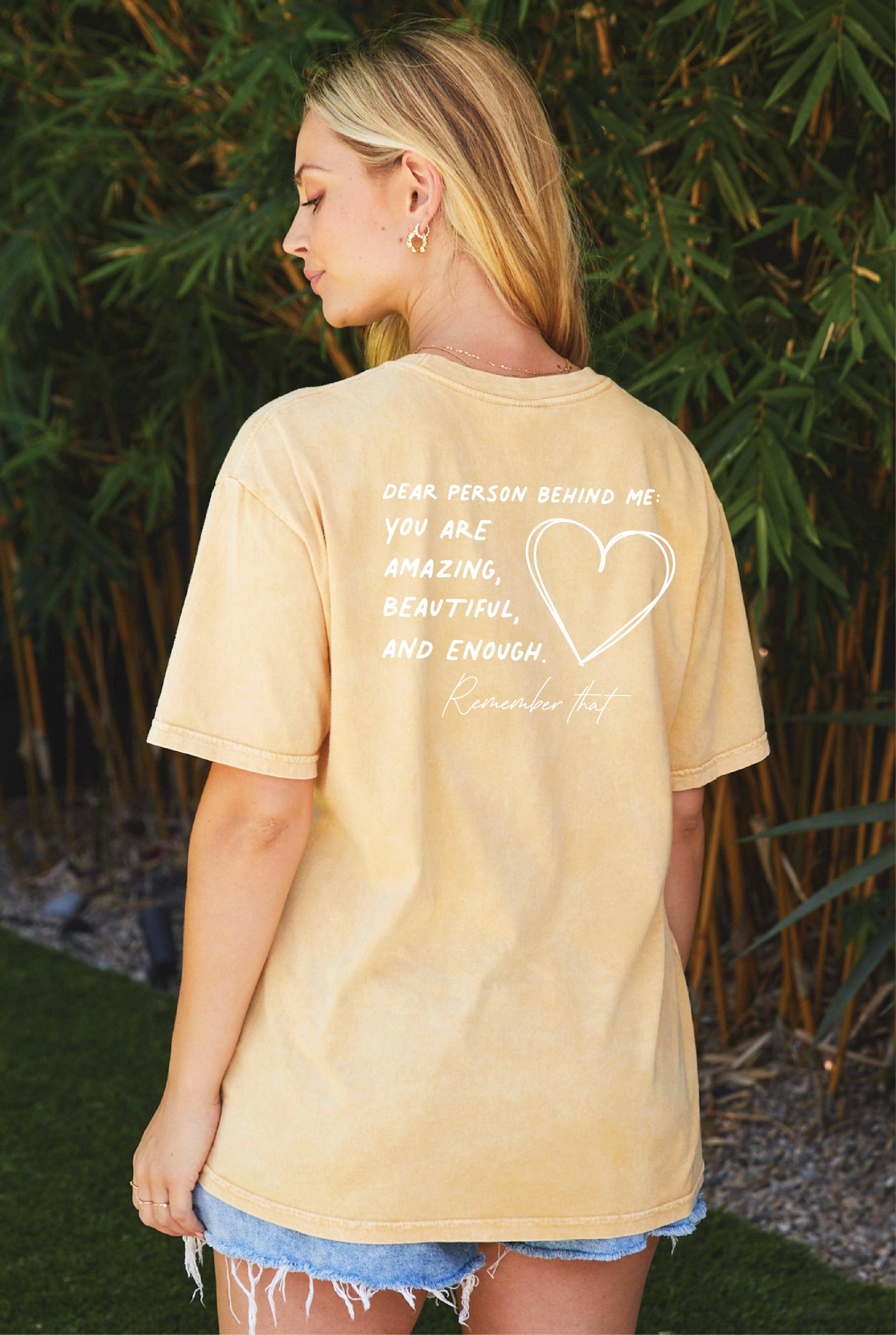 OAT COLLECTIVE – wholesale T-shirts med screentryck – Dam – DU MATTER Front & Back Mineral Grafisk Topp3