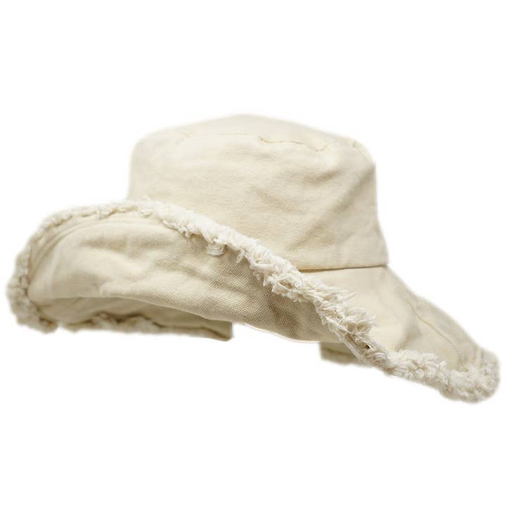 Olive & Pique - Wholesale Bucket Hat - Women's - KEANU 100% Heavy Cotton Twill Raw Edge Bucket Hat, 4" Brim