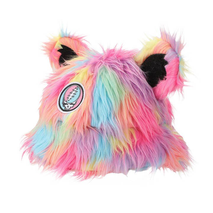 Bioworld Merchandising - Wholesale Bucket Hat - Women's - Grateful Dead Logo Multicolored Bucket Hat With 3D Bear Ears3