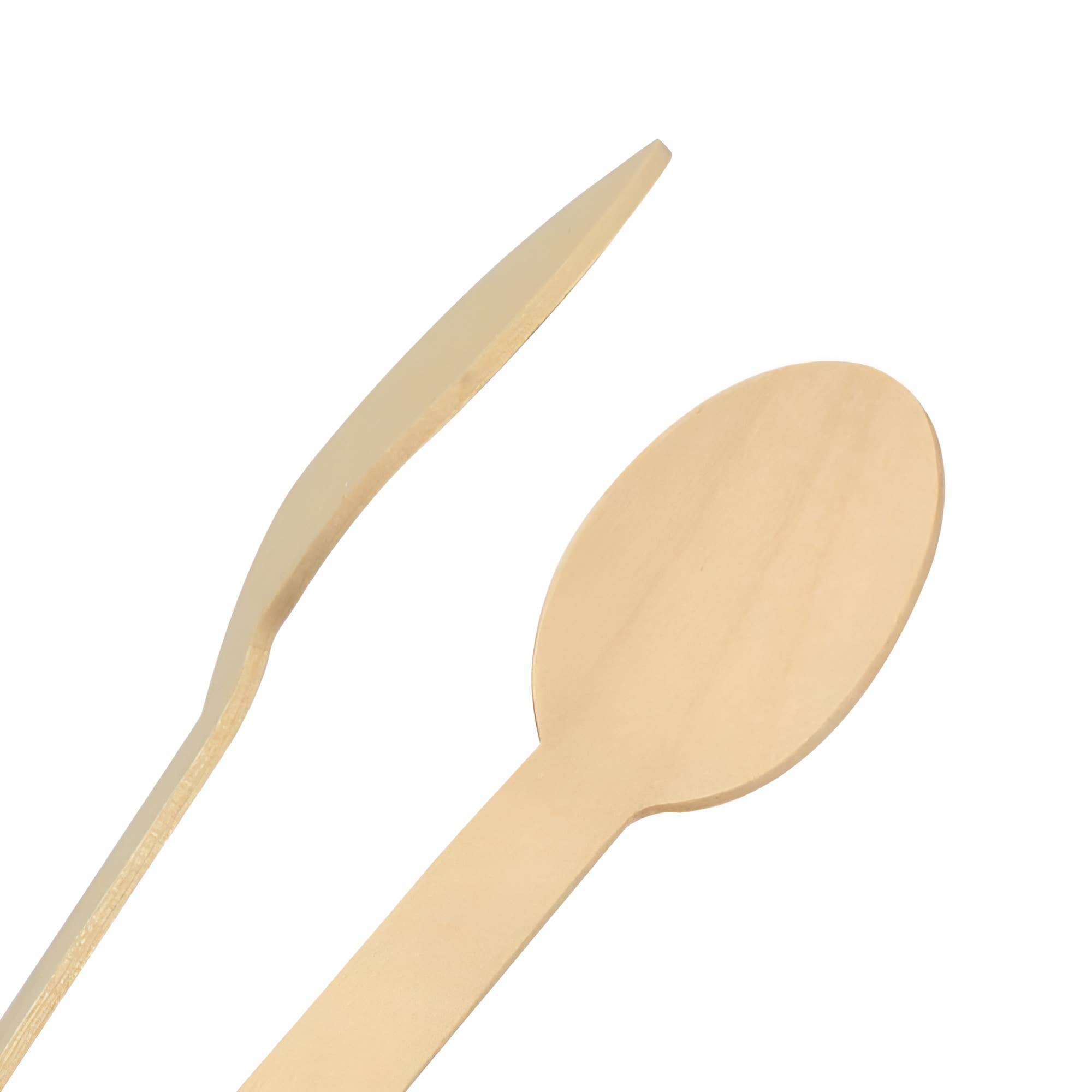 CLW Distributors INC - Wholesale Disposable Servingware Set - Disposable Wooden Spoon 6.3" Length - Pack of 1006