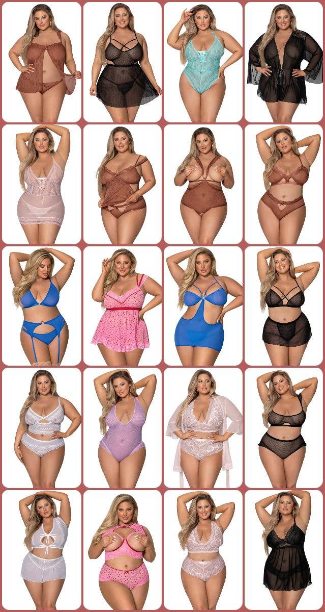 Lingerie Mart - Wholesale Lingerie Set - Women's - PLSPAK10 - 'Plus Size' Lingerie Package - Ships in 1 Day!2