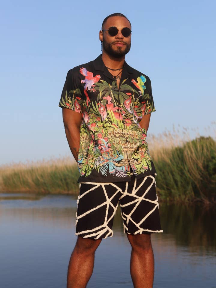 Pretty Snake - Wholesale Button Down Shirt - Men's - Bone Church Linen Shirt