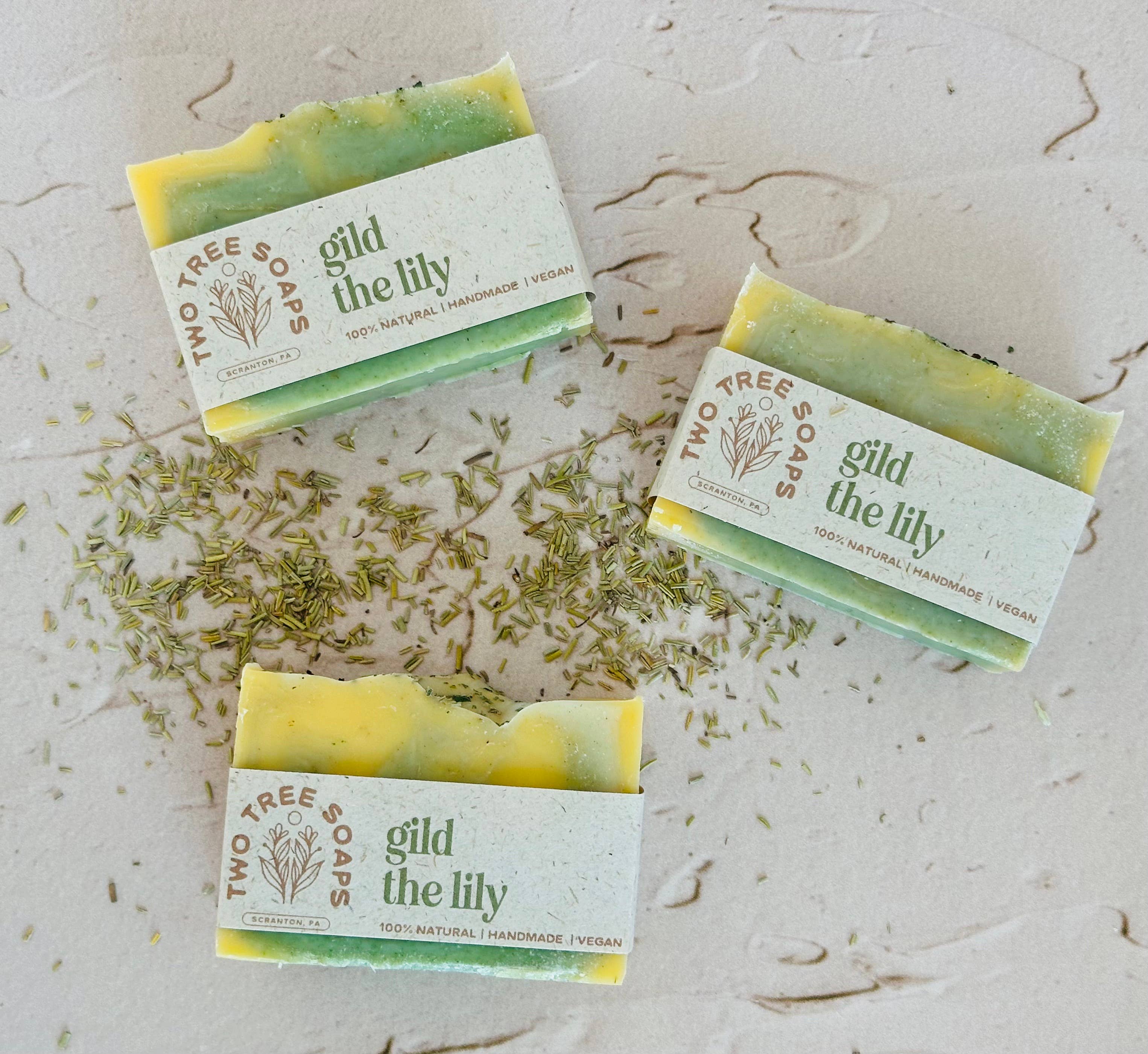 Two Tree Soaps - Wholesale Bar Soap - Gild the Lily - Natural Handmade Bar Soap 1