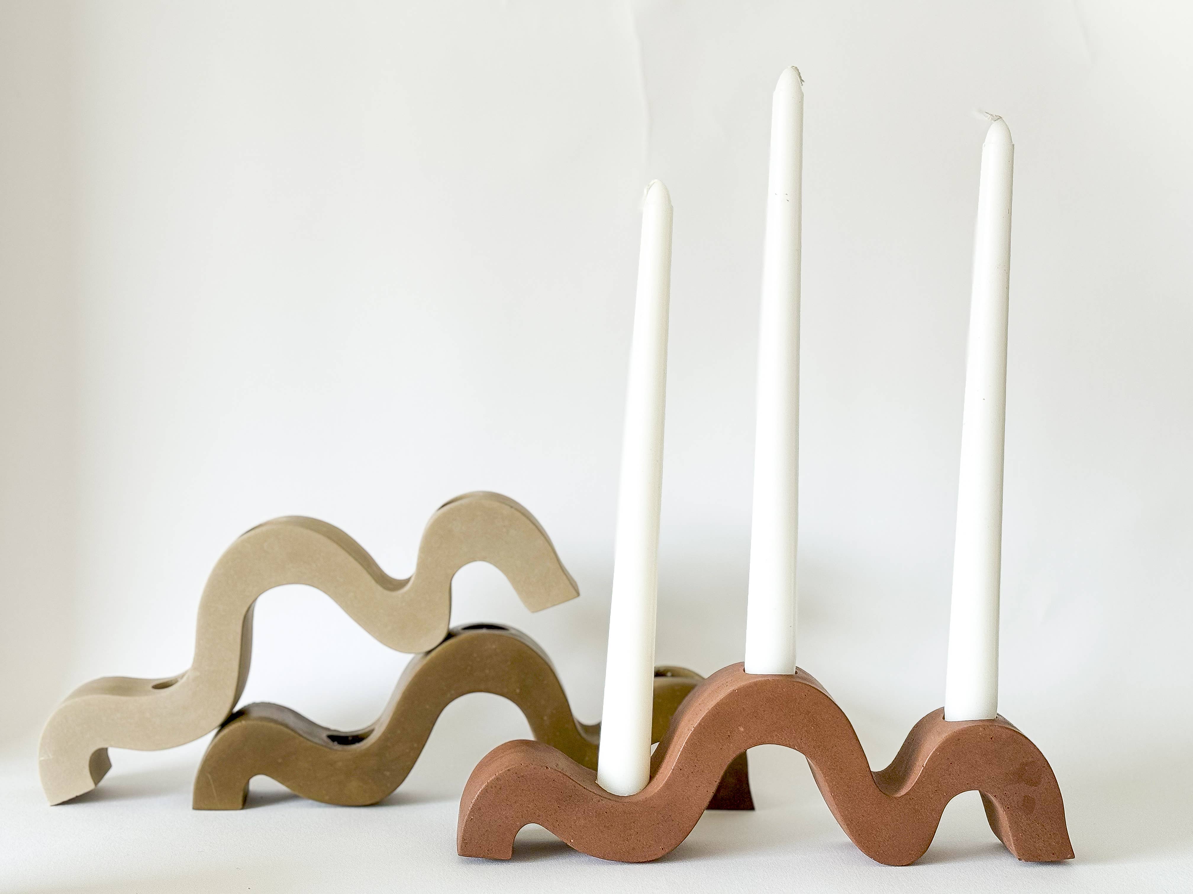 Sunday Nomad - Wholesale Candle Holder - Wavy Taper Candle Holder | Candlestick Holder4