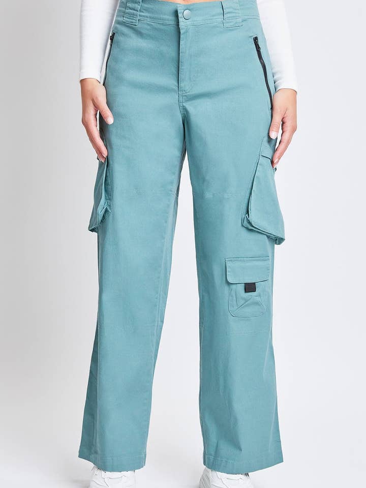 High-Rise Relaxed All Day Cargo Pants-P2002P1 for wholesale by YMI