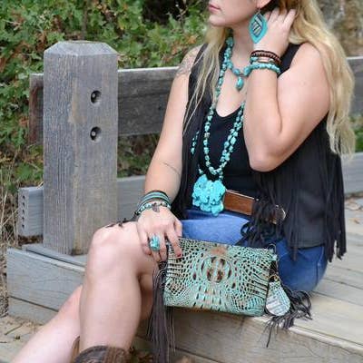 The Jewelry Junkie - Wholesale Belt Buckle - Women's - Small Turquoise Slab Belt Buckle 901a