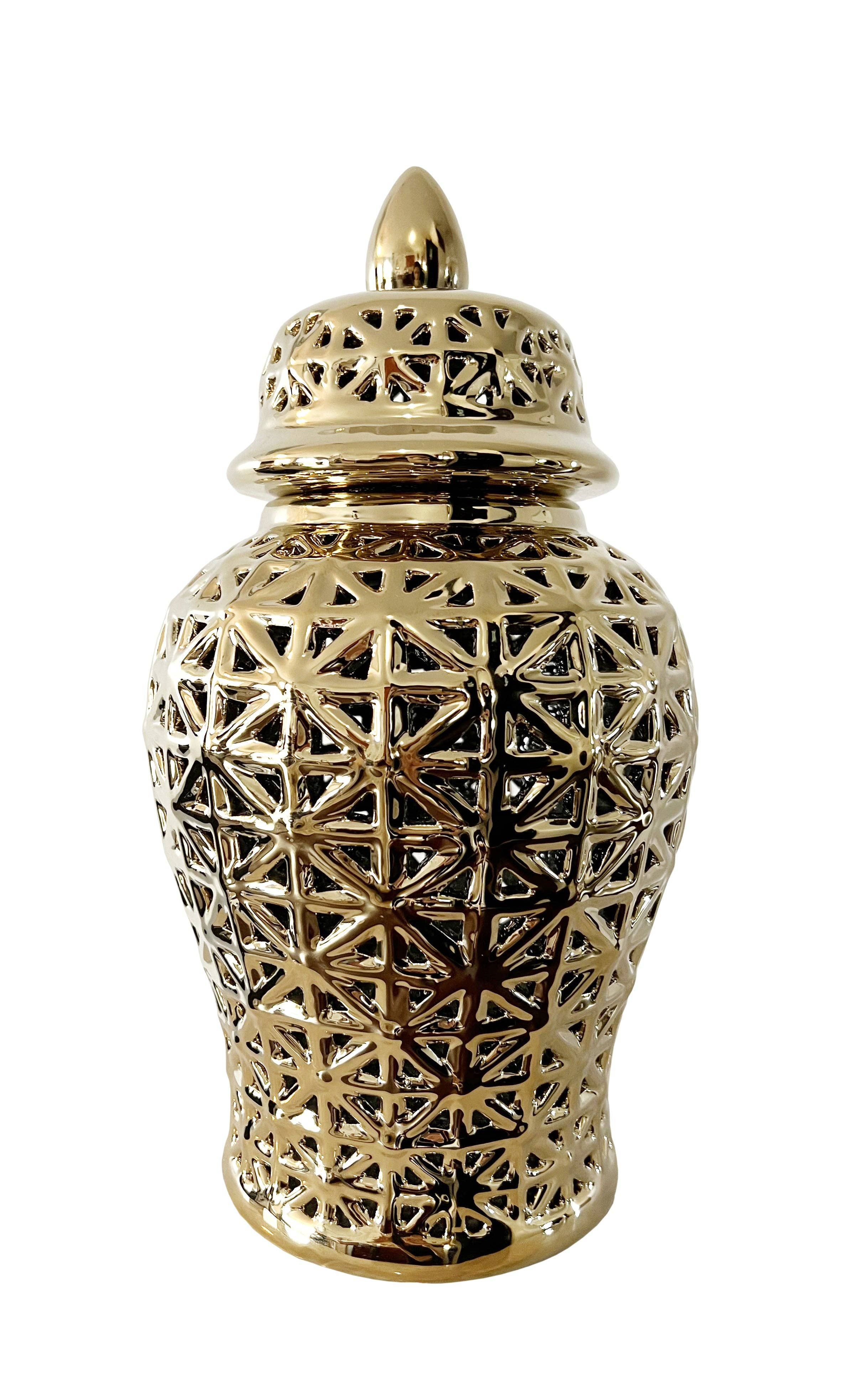 Noori Rug - Wholesale Decorative Jar - Aria Gold Ginger Jar (Multiple sizes)8