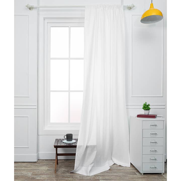 Cortina de cáñamo blanco | 1 panel para venta al por mayor de D'Moksha