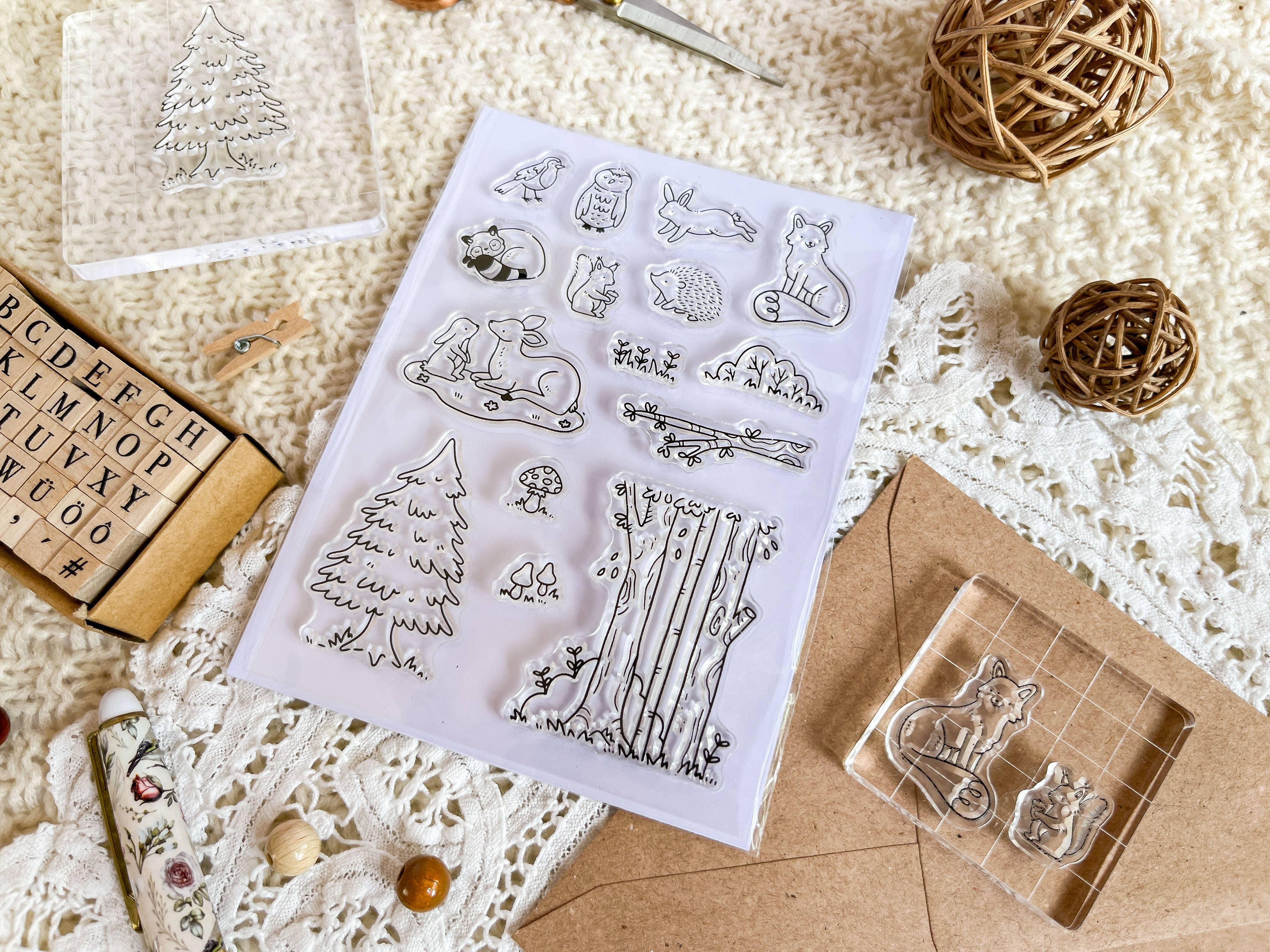 annalunakdraws – Großhandel Gummi-/Dekostempel – Clear Stamp Set - Forest Critters2