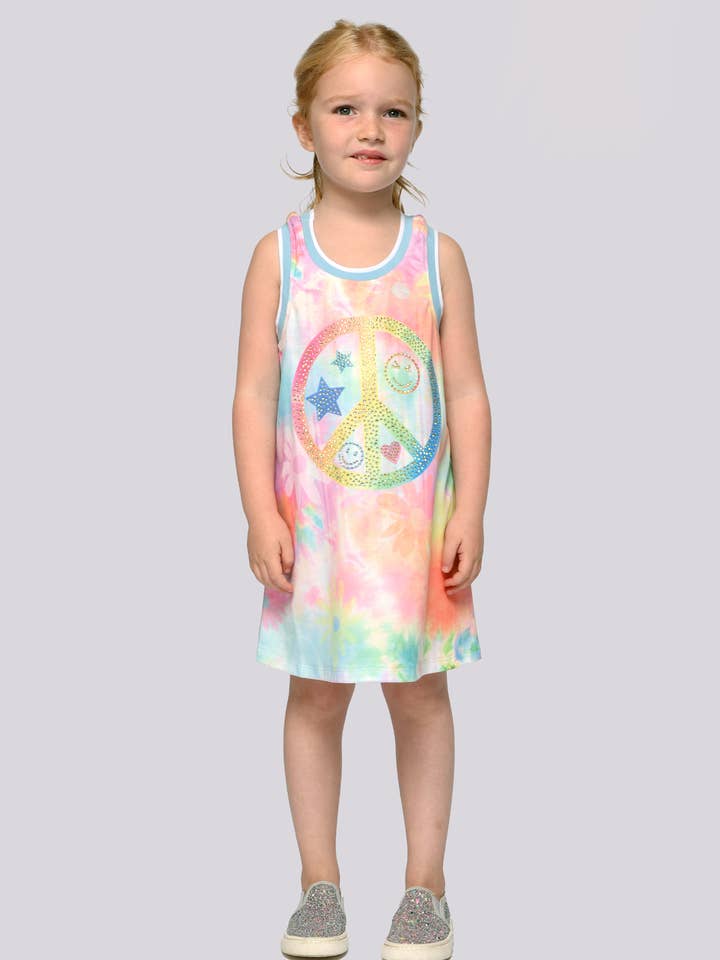 A-LINIEN-KLEID MIT FRIEDENSZEICHEN-PRINT für den Großhandel von Hannah Banana , Baby Sara