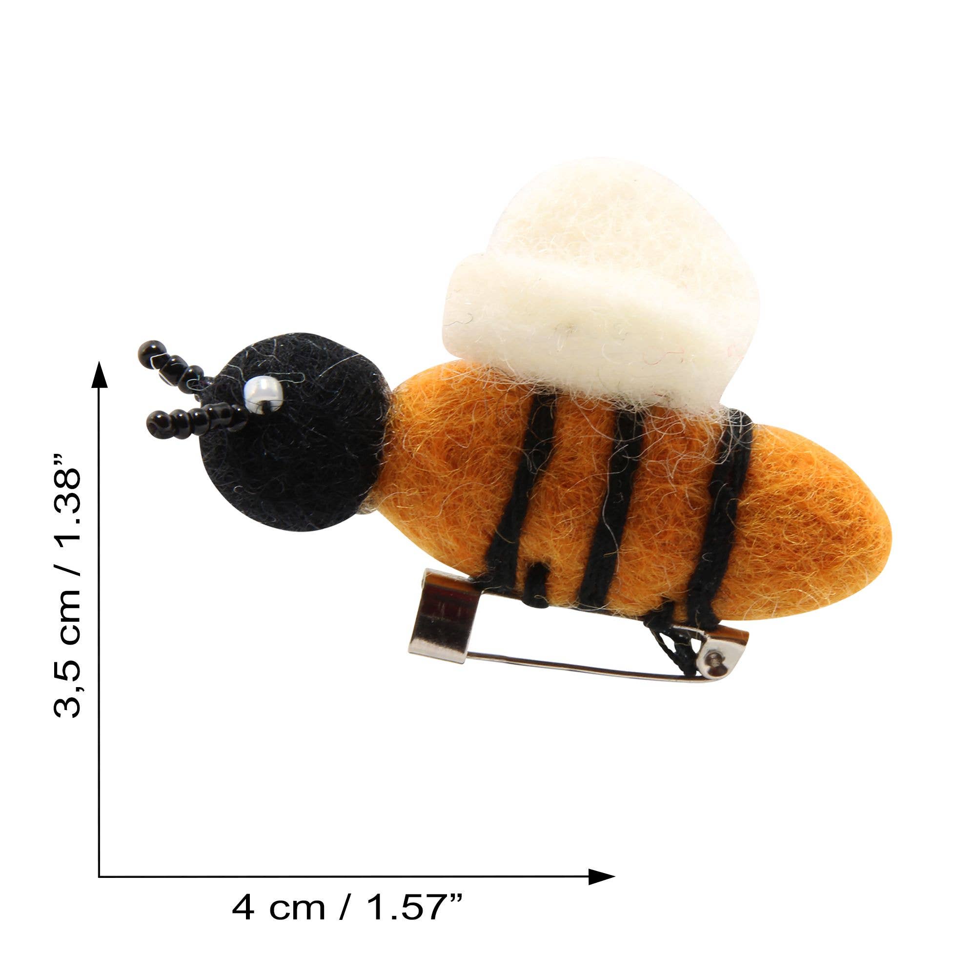 Tribal Trade GmbH - Wholesale Brooch - Brooch Pin Felt Bumblebee4
