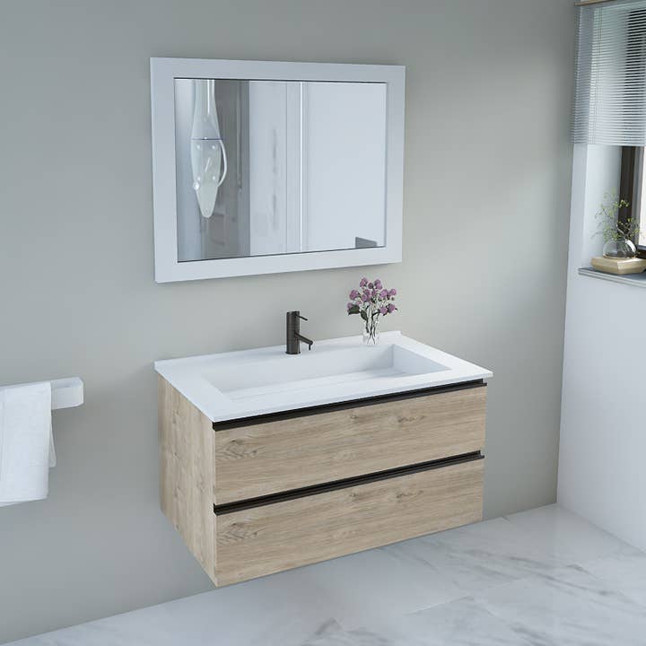 Gabinete de baño MODEL80 con doble cajón para venta al por mayor de BAINS NEO