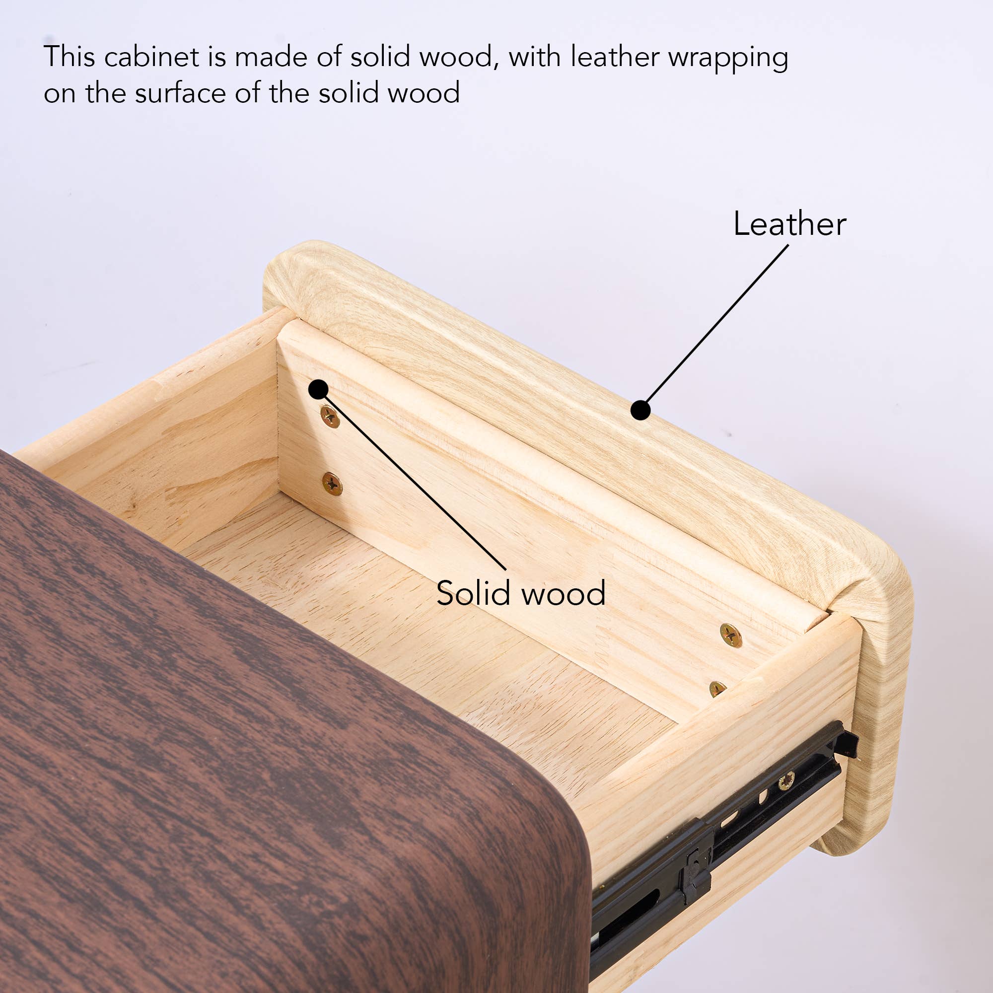 EP Design Lab - Vente Armoire - Table de chevet en bois massif rotatif à 360° avec 3 tiroirs6