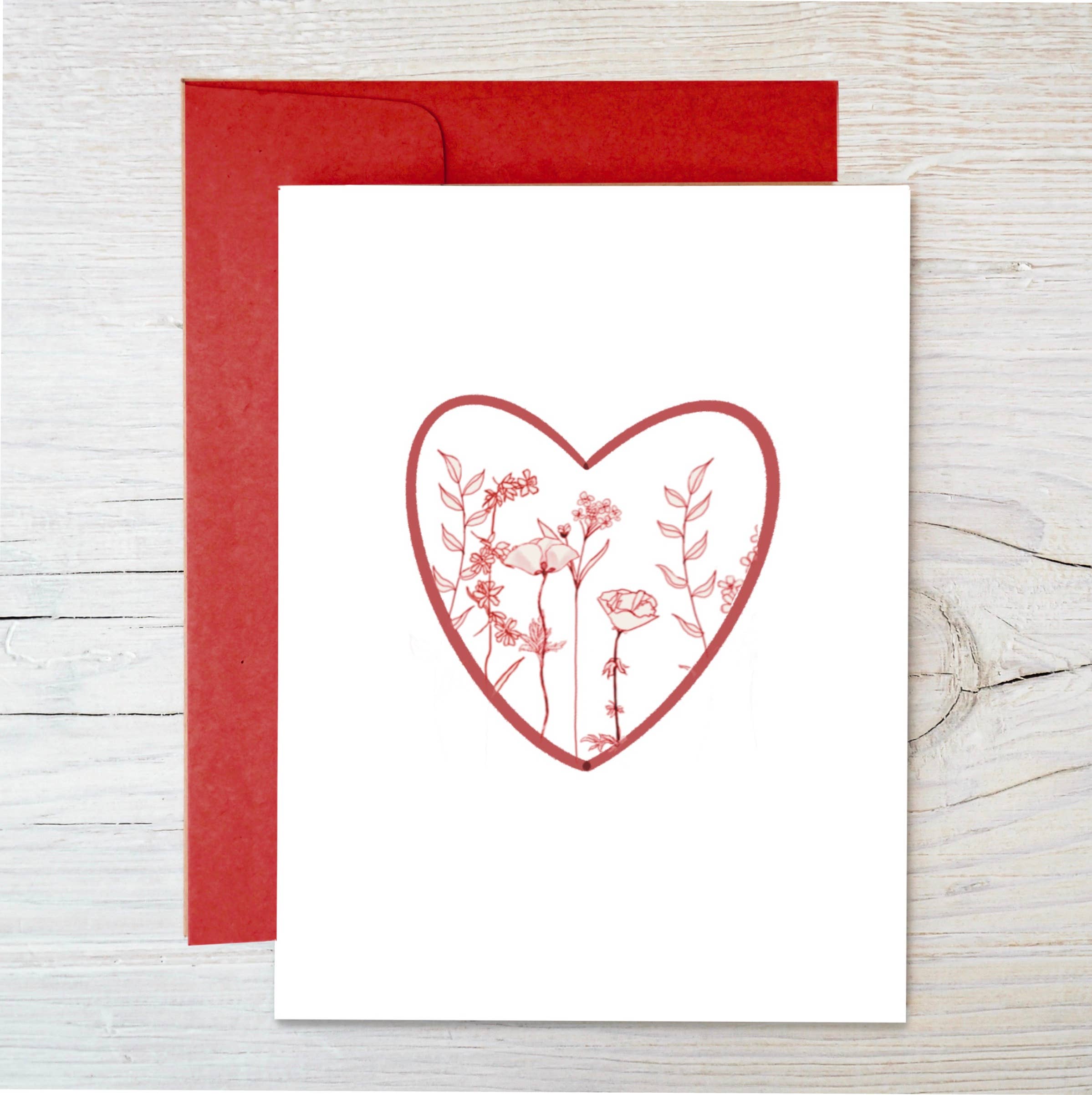 The Raven’s Edge Studio - Venta al por mayor Tarjetas de San Valentín - Tarjeta de Amor Plantable | Corazón Rojo | Tarjeta Ecológica de San Valentín | LH30