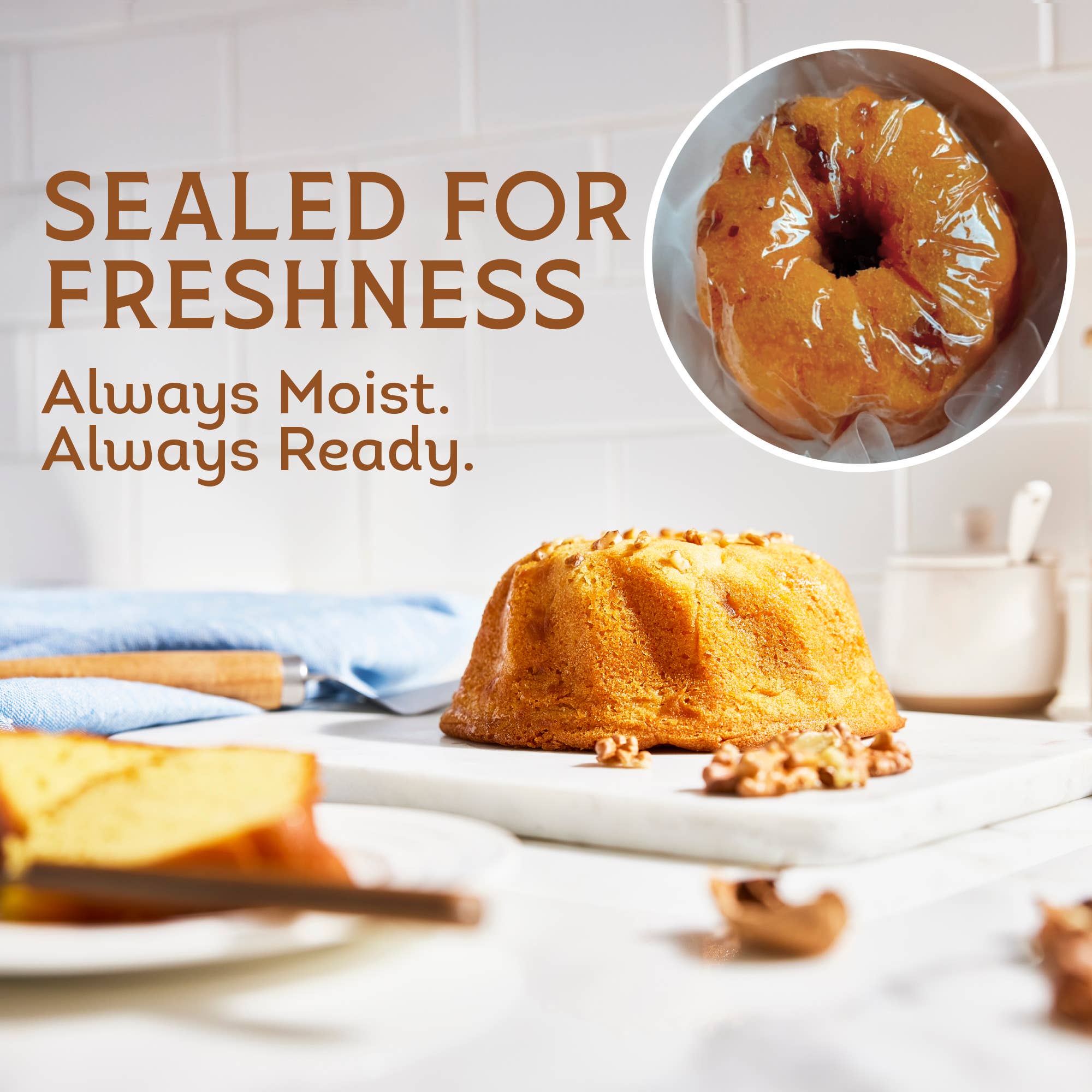 Tortuga Spirit Cake Company - Wholesale Cake - Gouden origineel met walnoten rum cake - 4oz3