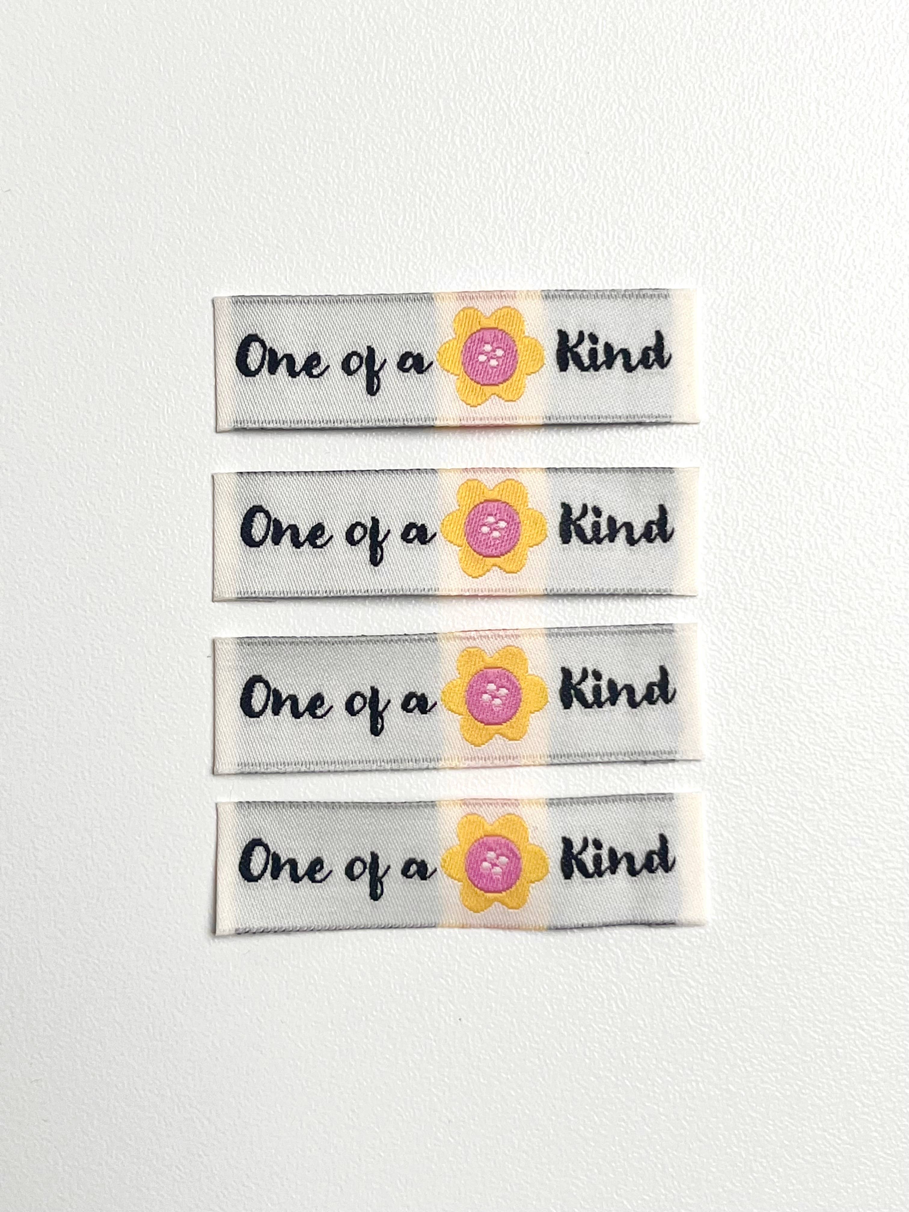 Two Stitches Patterns - Wholesale Craft Supplies - One of A Kind - Sewing Woven Clothing Label Tags -4 Pack1