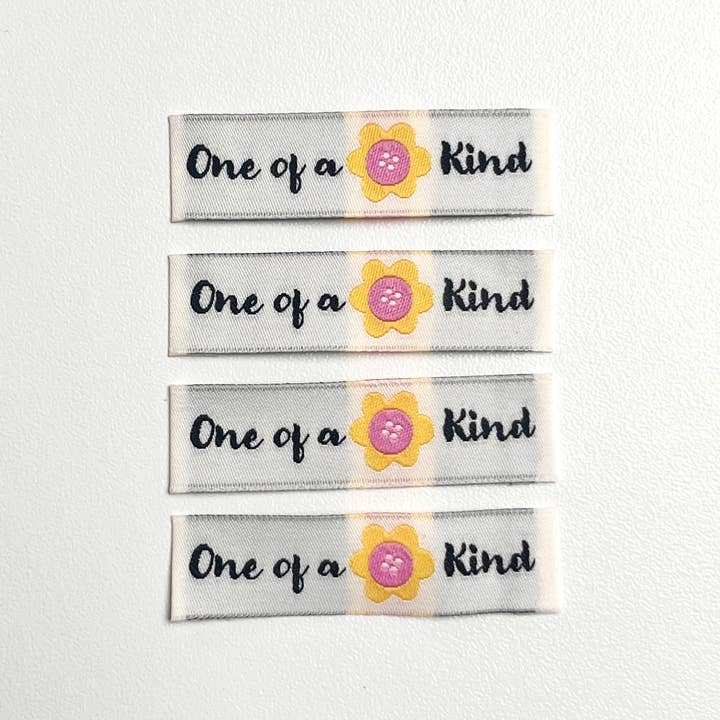 Two Stitches Patterns - Wholesale Craft Supplies - One of A Kind - Sewing Woven Clothing Label Tags -4 Pack1