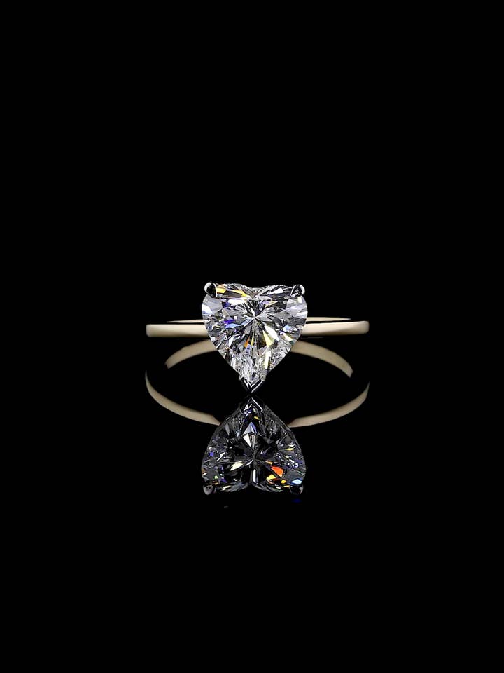 Heart Solitaire Ring – 3.00ct Lab Diamond for wholesale by Kalindi Jewels