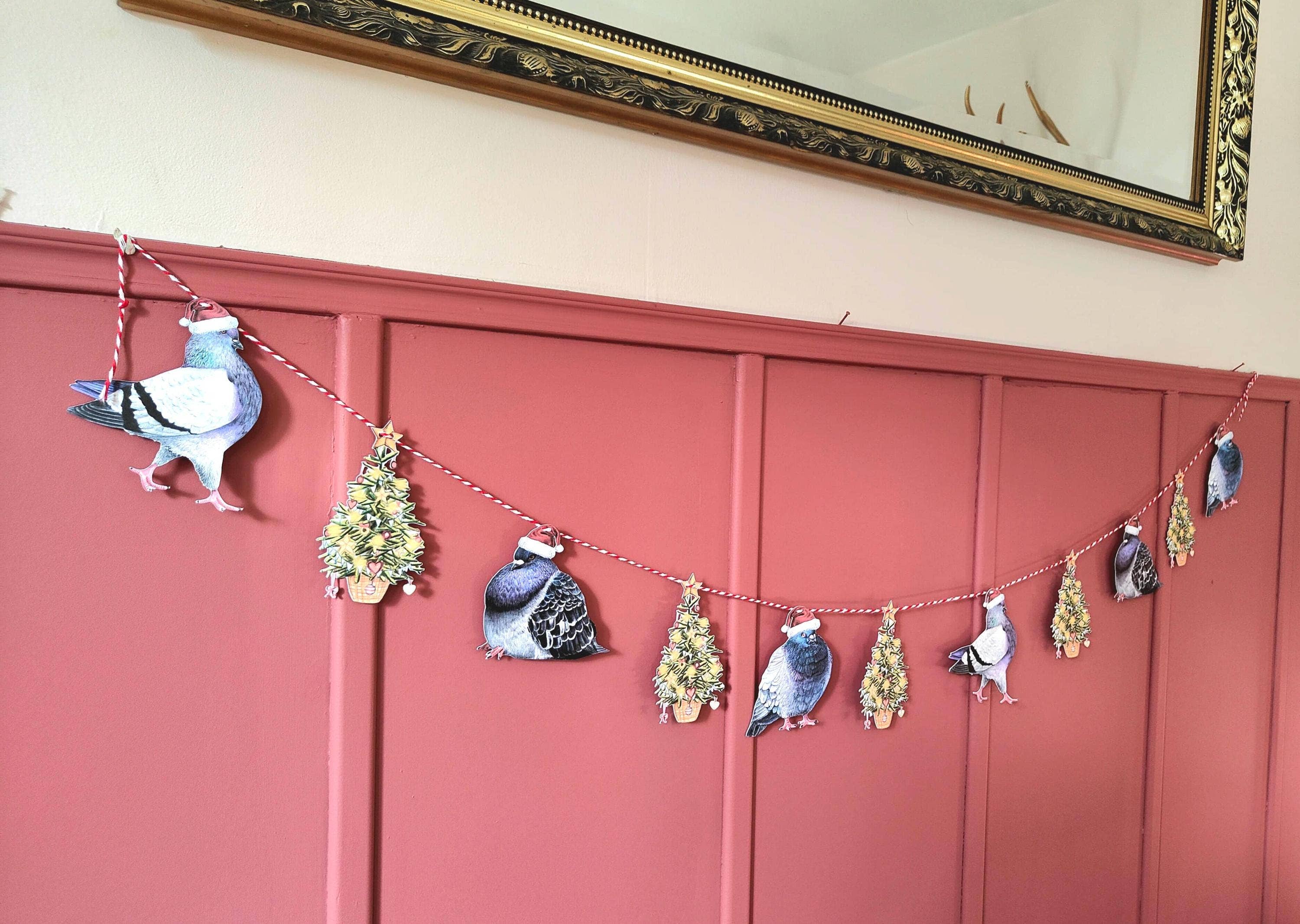 Beth Goodwin Designs - Wholesale Bunting/Garland - Pigeon Christmas Bunting Paper Decorations on Twine1