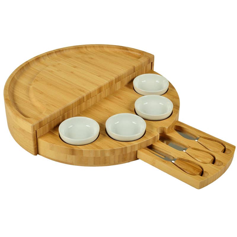 Picnic at Ascot - Venta al por mayor Tablas de quesos - Tabla giratoria para charcutería con tazones y herramientas de cerámica6
