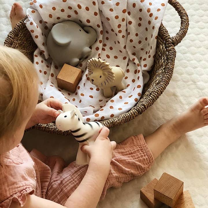 Tikiri Toys LLC - Wholesale Bath Toy - Baby - Elephant Natural Organic Rubber Teether, Rattle & Bath Toy11