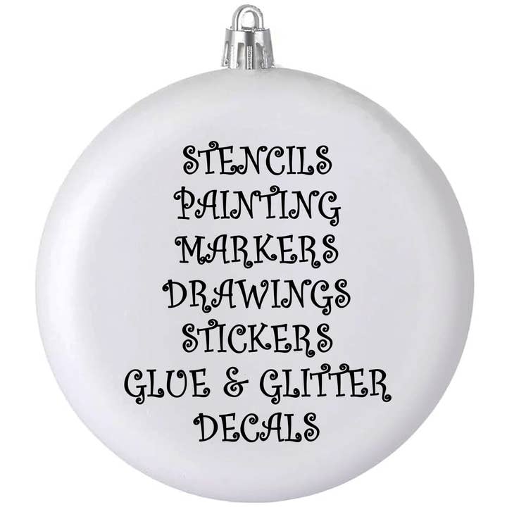 WholesaleMart - Wholesale Ornament Set - Flat DIY Christmas Ornaments for Kids and Adults, White