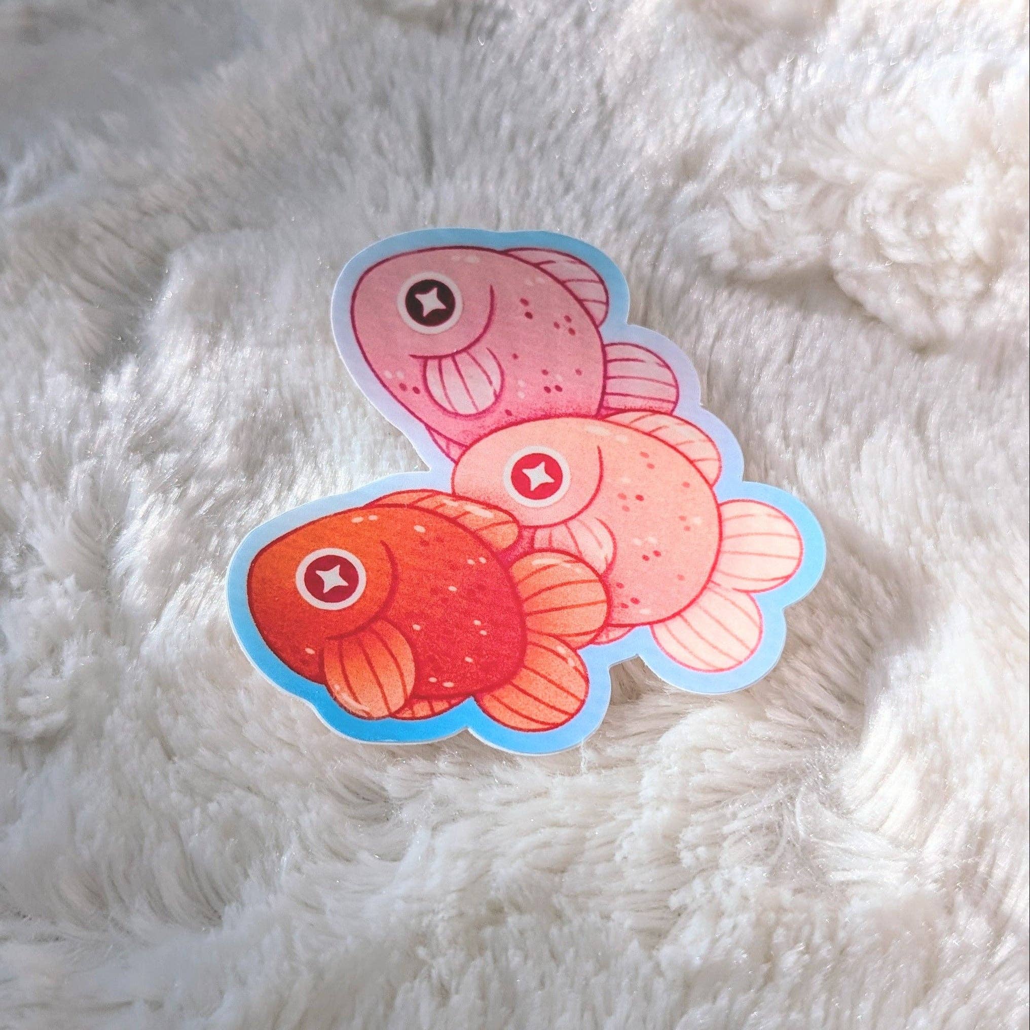 Arcasian - Vente Autocollant - Autocollants étanches Trio de poissons rouges1