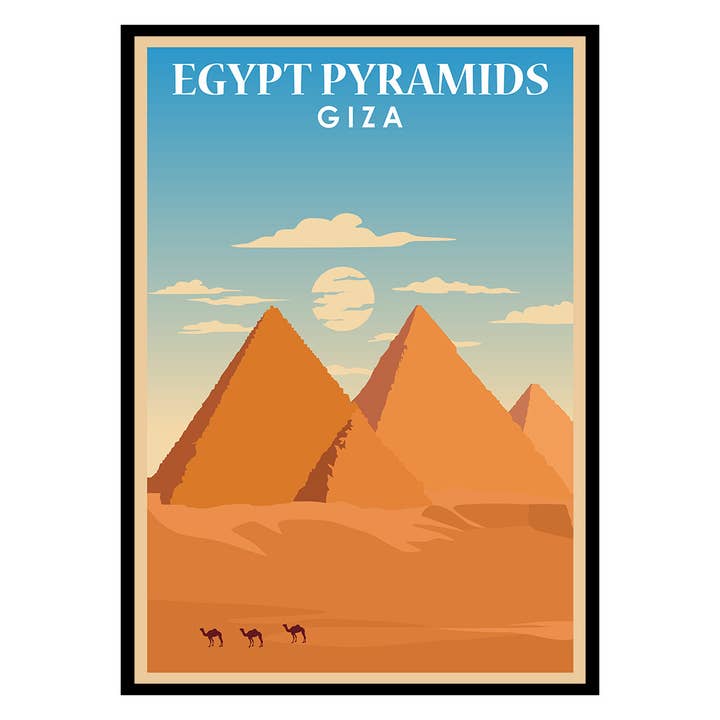 Poster Les Grandes Pyramides pour la vente par Places of Art