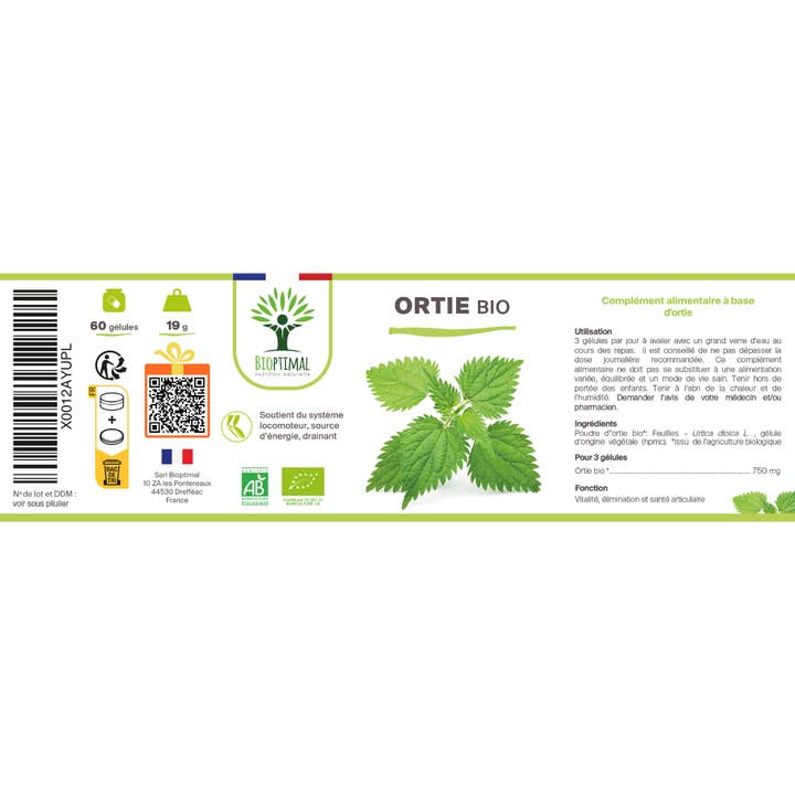 Bioptimal - Wholesale Oral Supplement/Vitamin - Organic nettle - Food supplement - in capsules12