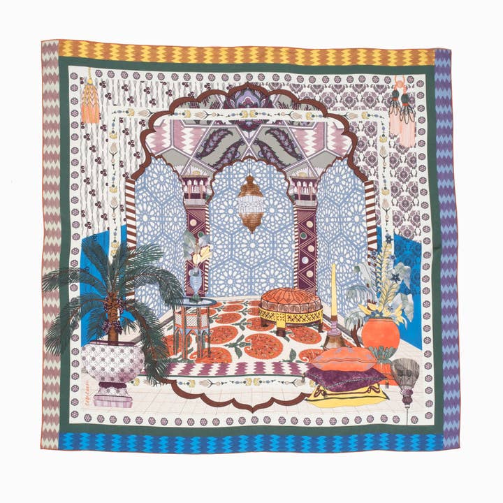 CouCoon Atelier - Wholesale Sjaal - Dames - Âlem - Meerkleurige zijden sjaal