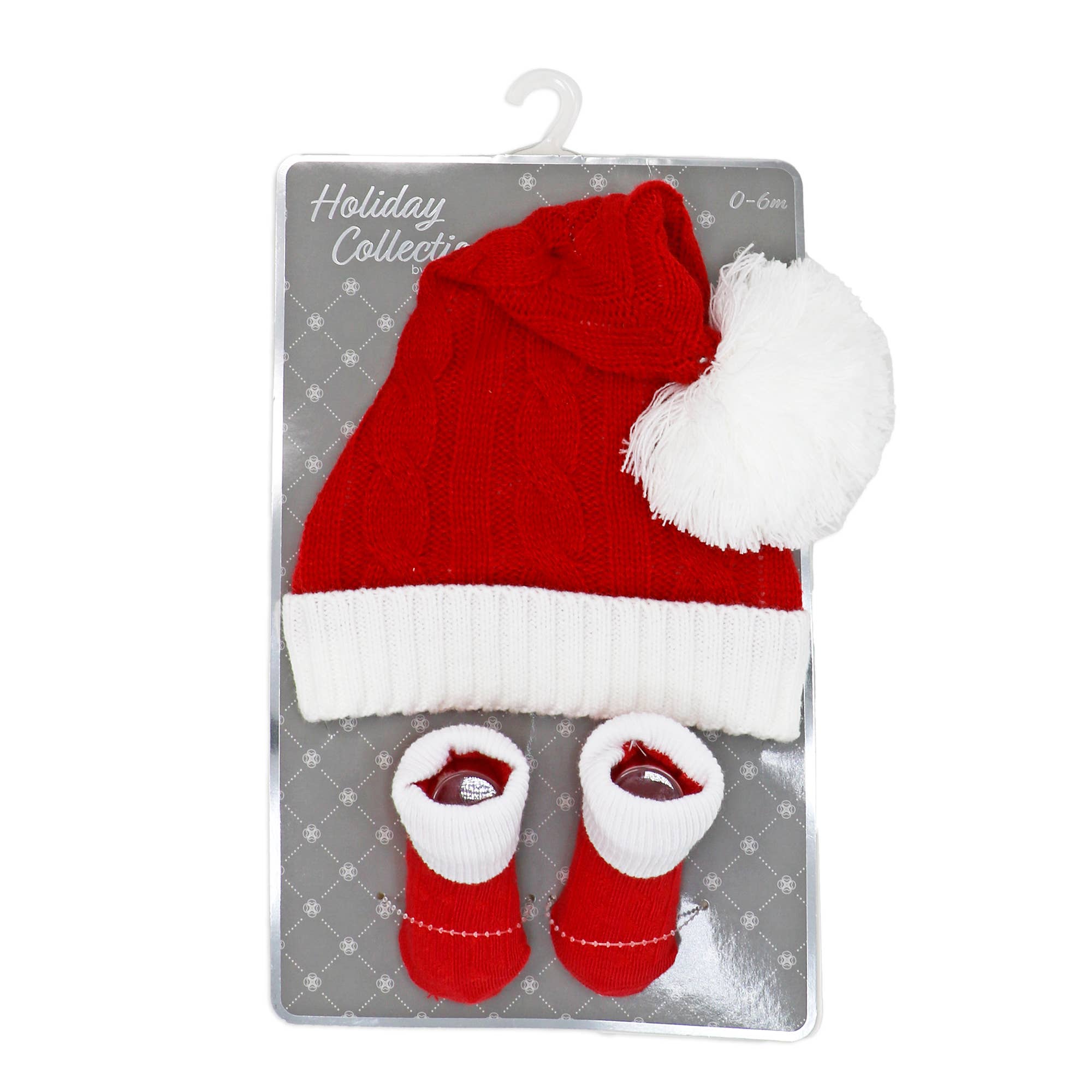 Rose Textiles - Wholesale Clothing Set - Baby - Santa Hat And Bootie Set0