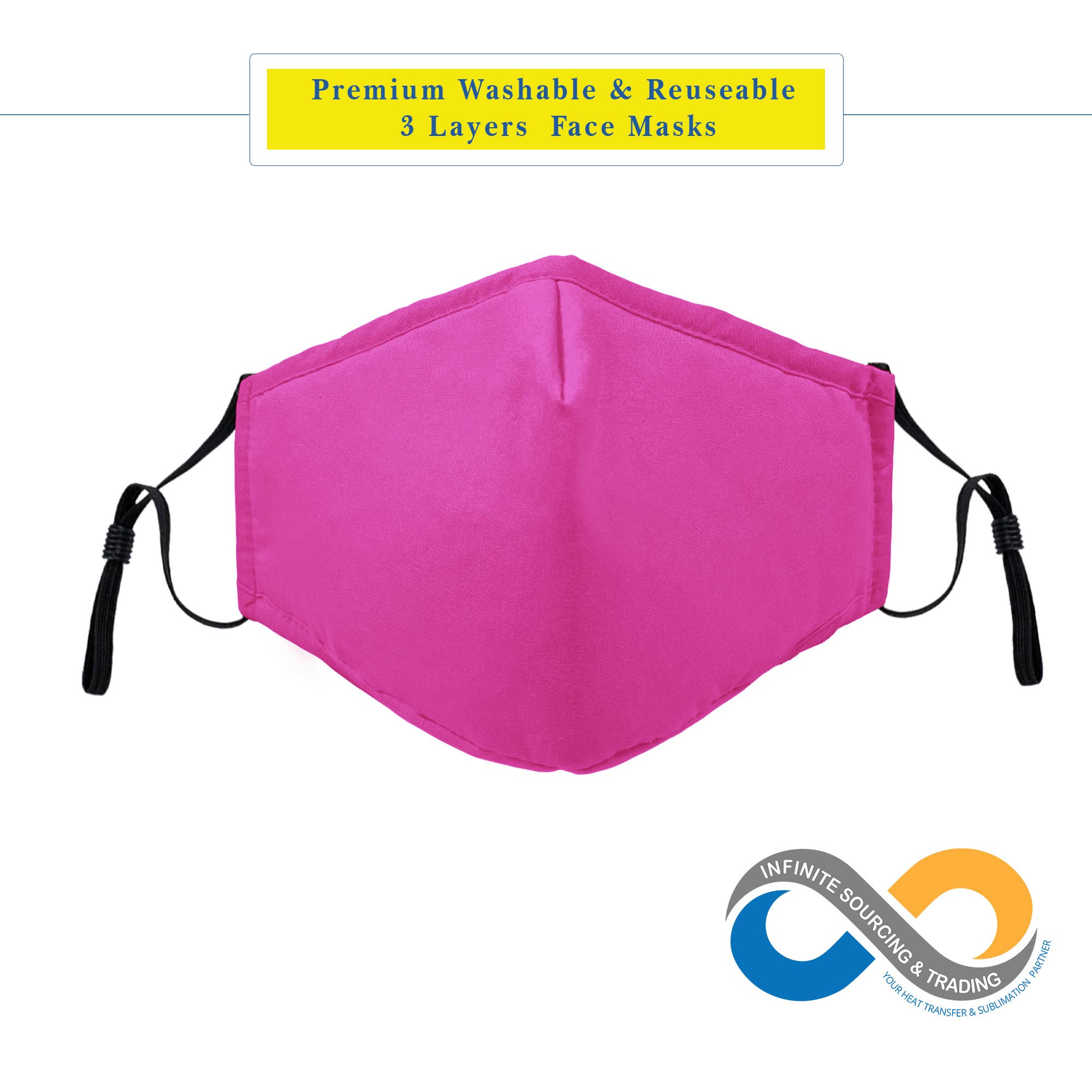 Infinite Sourcing & Trading LLC. - Wholesale Protective Face Mask/Shield - Reusable/Washable Cotton Face Mask, Solid Color Face Mask14