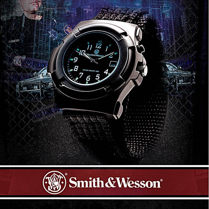 CALIBER GOURMET / CAMPCO – Großhandel Armbanduhr – Herren – Smith & Wesson Lawman Armbanduhr, elektronische Hintergrundbeleuchtung