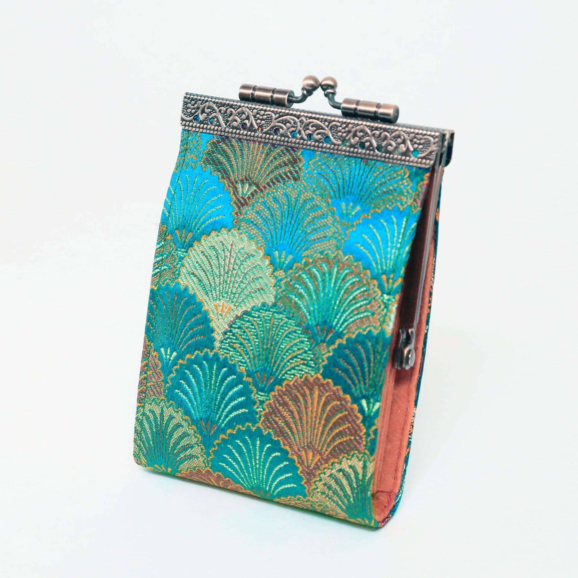 Cathayana - Wholesale Card Holder - Women's - Small Shell Brocade Card Holder with RFID3