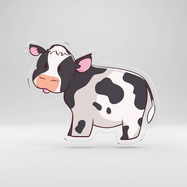 Jetons de jeu acryliques Vache noire et blanche, double face pour la vente par Naytendo