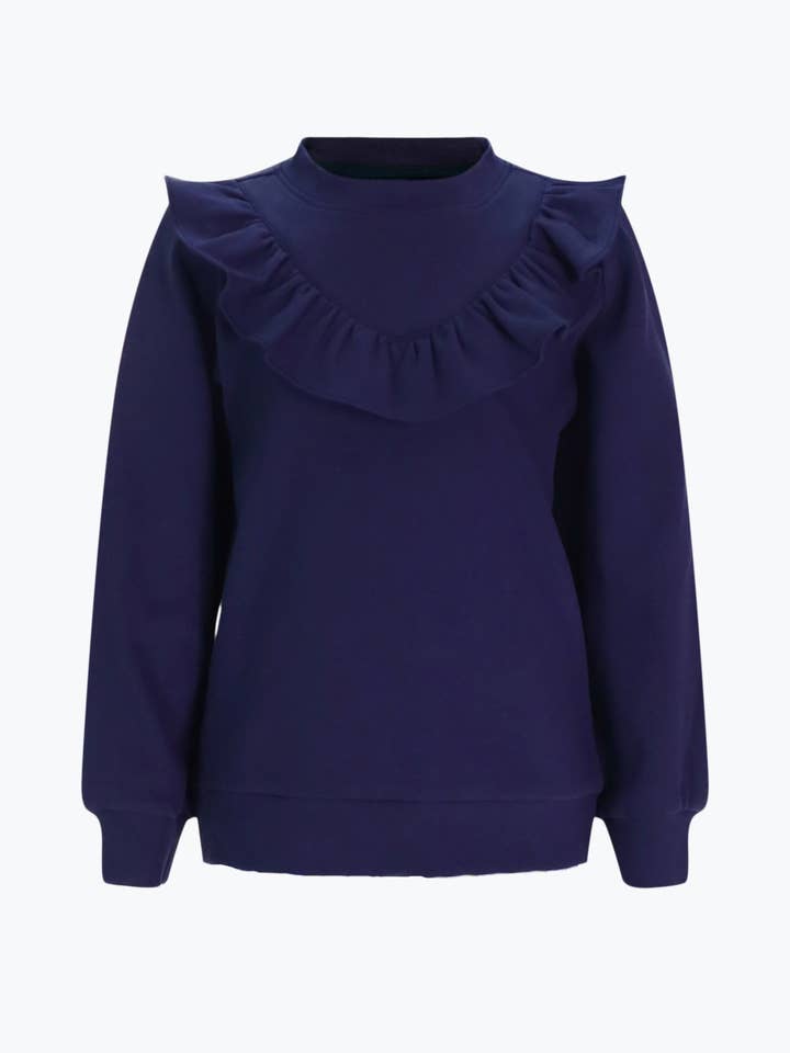 Girls Rue Pullover in Navy for wholesale by Duffield Lane