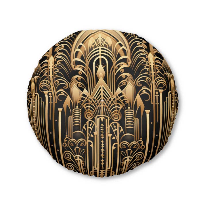 Gertrude Sutton-Greene - Rond vloerkussen voor wholesale door Velvet Rust