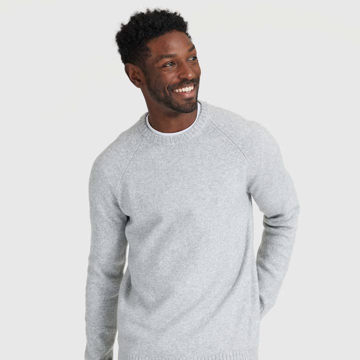 Heather Gray Crew Neck Sweater for wholesale by True Classic