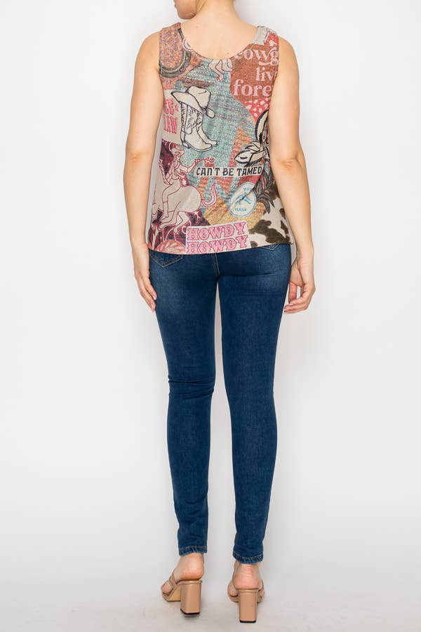 HOWDY Schimmerndes Essential ärmelloses Lurex-Top - 4844BG HOWDY für den Großhandel auf Faire3