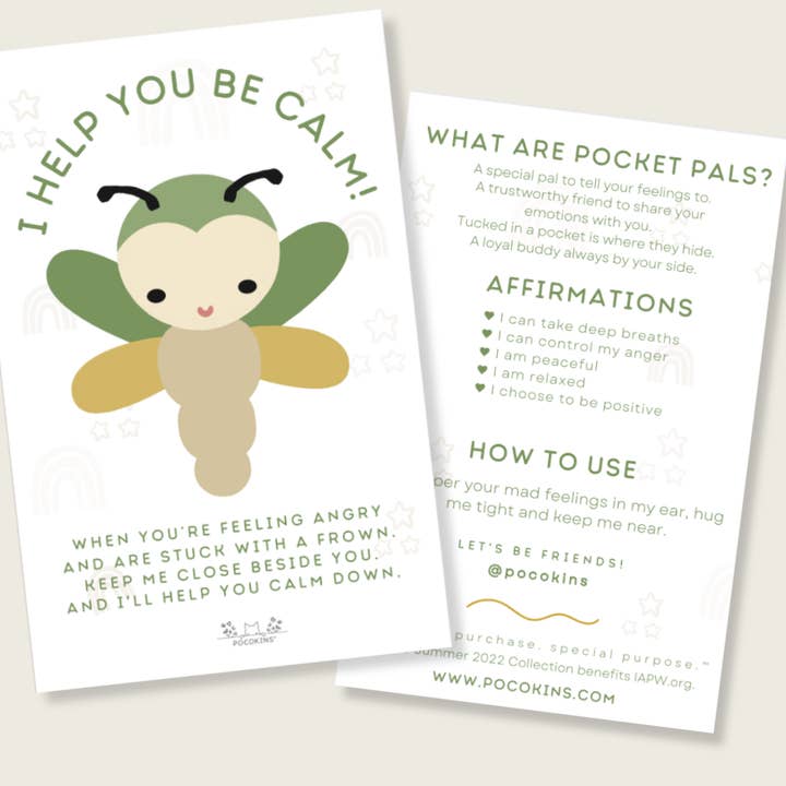 PocoKins - Wholesale Stuffed/Plush Toy - Kids & Baby - 5” Pocket Pal - Benson the Dragonfly (CALM)1