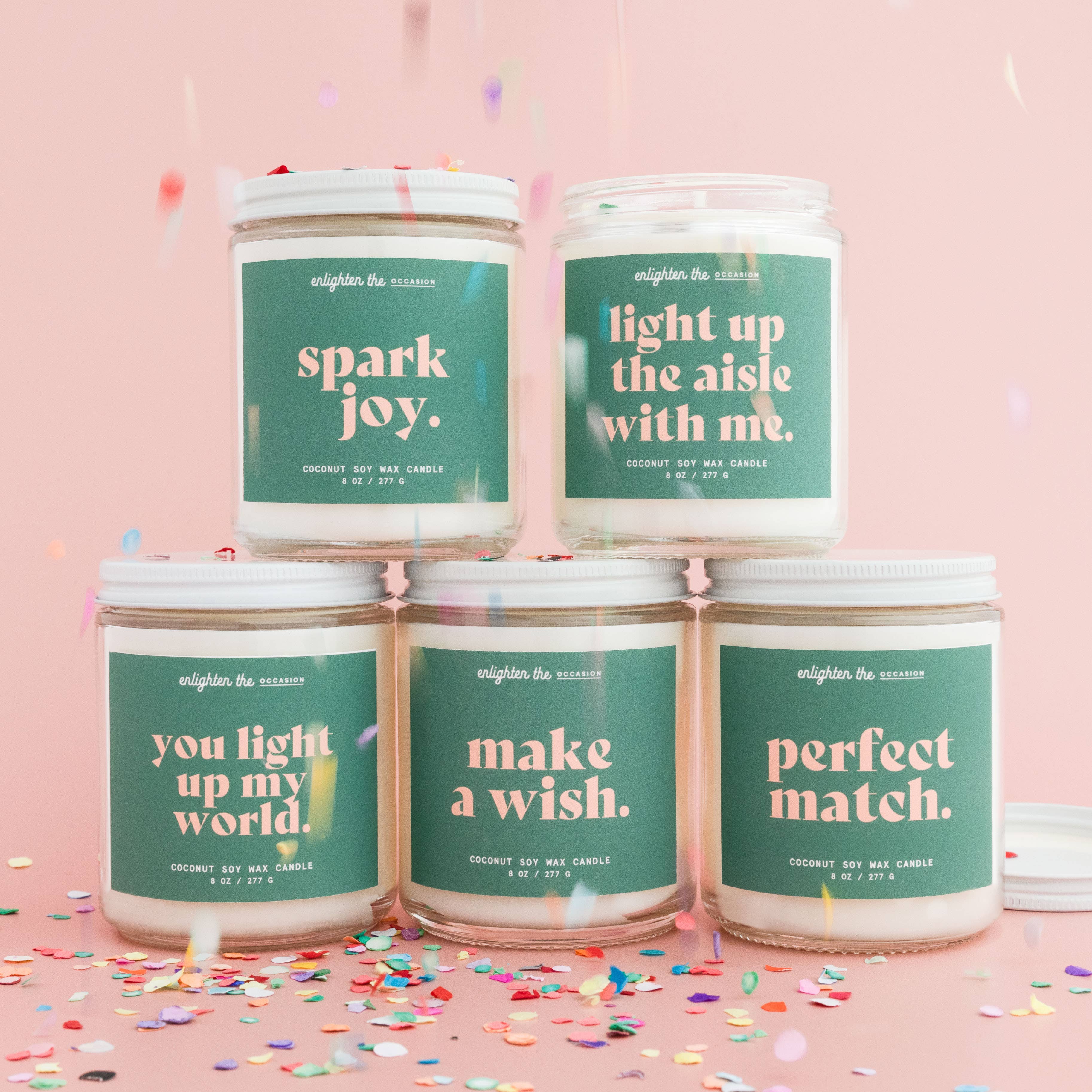 Enlighten the Occasion - Wholesale Jar/Filled Candle - Make A Wish Candle - Birthday Candle Gift2
