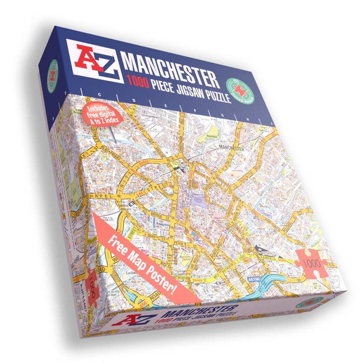 A til Z Kort over Manchester 1000 Piece Jigsaw for engroshandel hos All Jigsaw Puzzles
