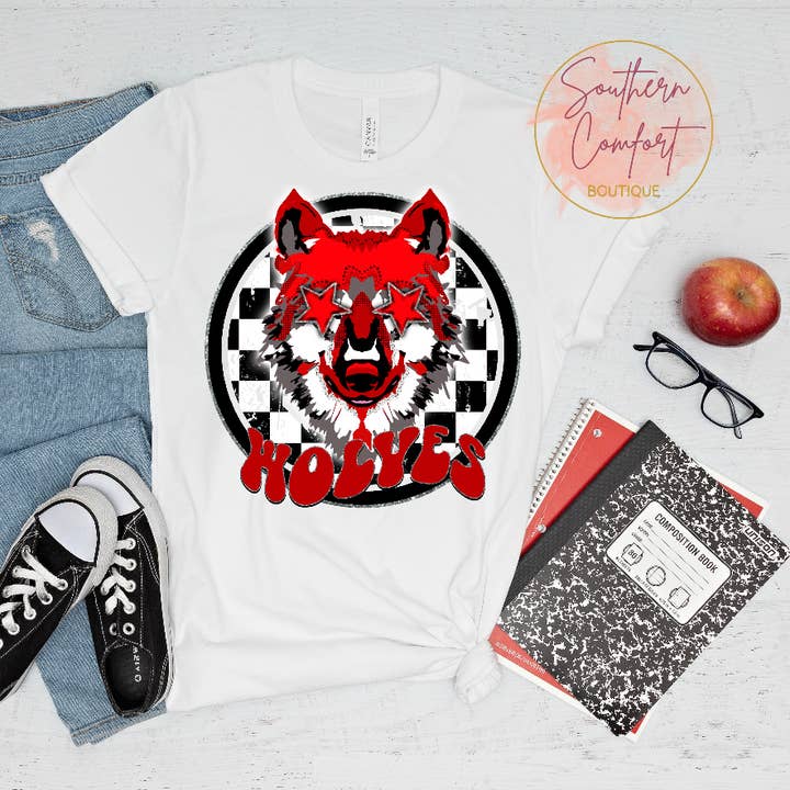 Maskottchen der Wölfe für den Großhandel von Southern Comfort Boutique