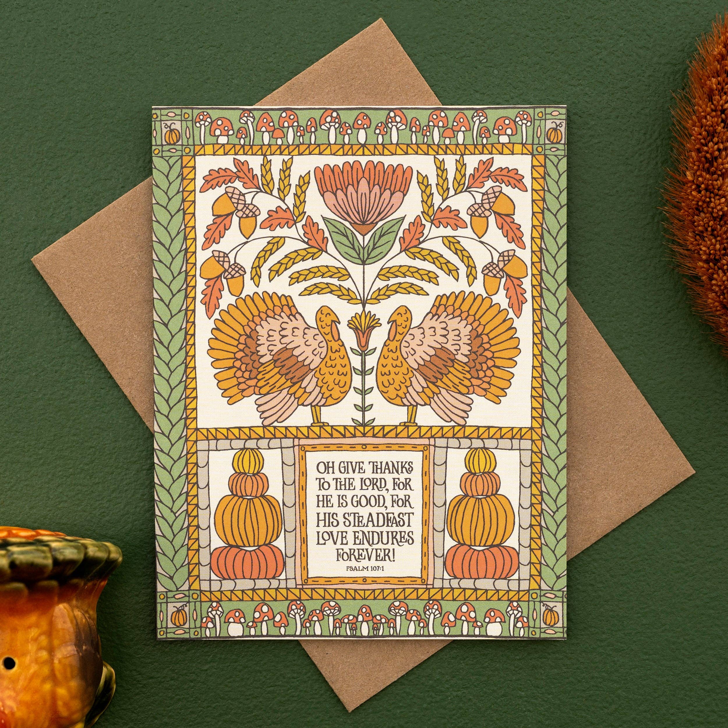 Little Things Studio - Vente Cartes de Thanksgiving - Carte de vœux de Thanksgiving "Oh, merci"0